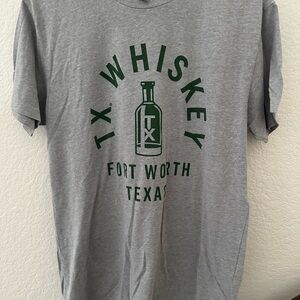Next Level Apparel Gray and Green TX Whiskey Tee